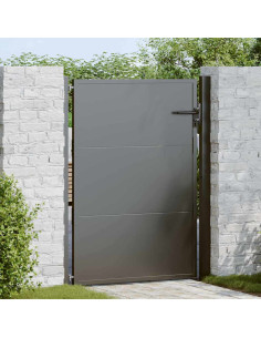 Cancello da giardino con blocco Nero 110 x 155 cm