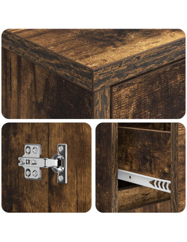 Mobile lavabo da parete Rovere Fumo 35 x 20 x 81 cm