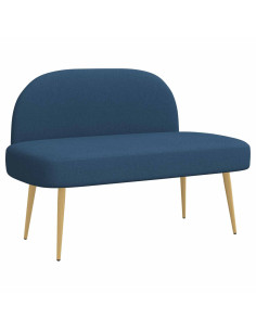 Panchina imbottita con schienale Blu 110 x 60 x 76 cm 2