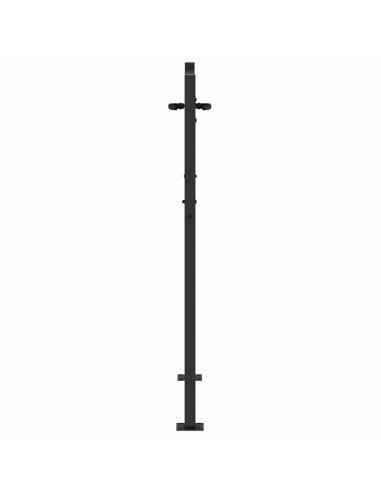 Cancello da giardino con blocco Nero 110 x 155 cm