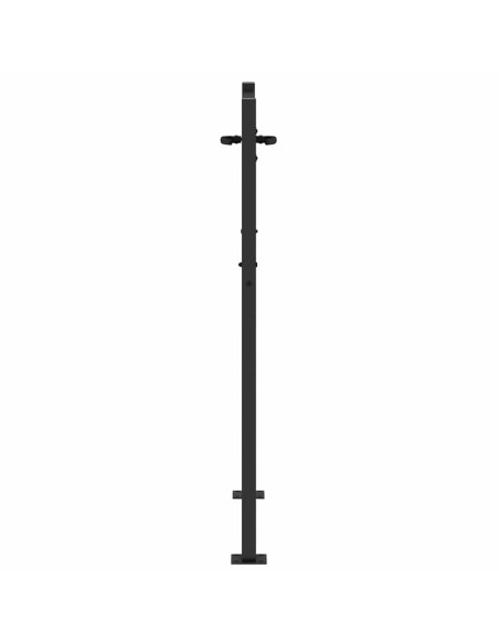 Cancello da giardino con blocco Nero 110 x 155 cm