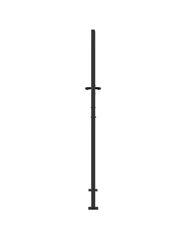Cancello da giardino con blocco Nero 105 x 205 cm