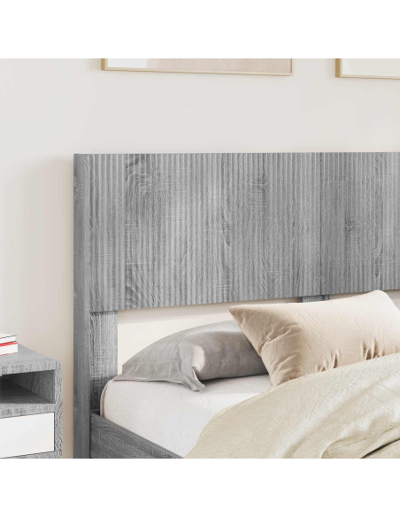 Struttura del letto con stoccaggio e testata Sonoma grigio