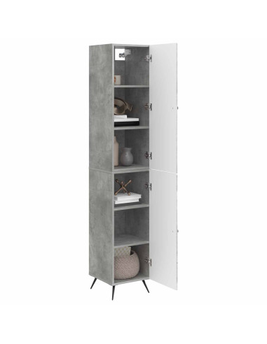 Set di armadi 2 pcs Grigio Cemento Legno ingegnerizzato