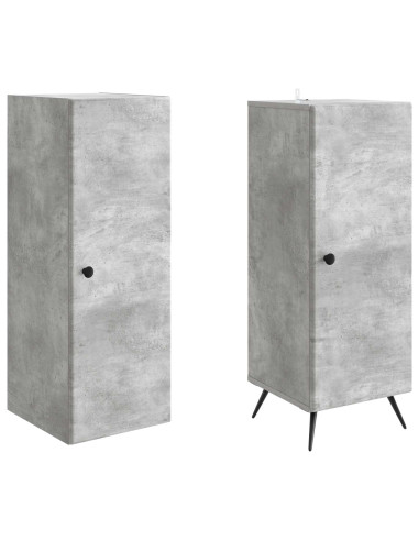 Set di armadi 2 pcs Grigio Cemento Legno ingegnerizzato