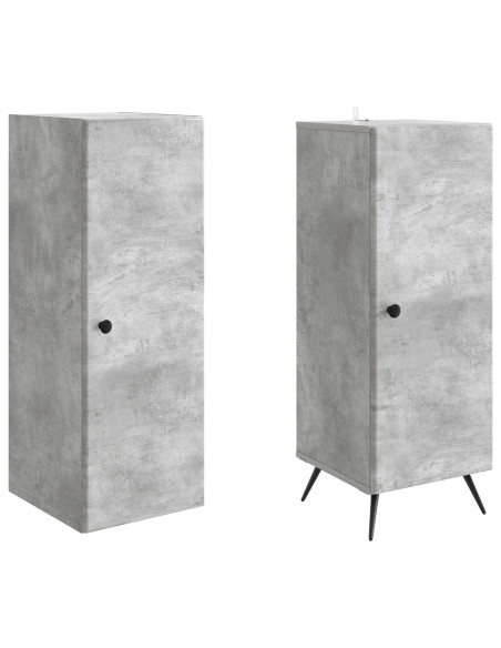 Set di armadi 2 pcs Grigio Cemento Legno ingegnerizzato