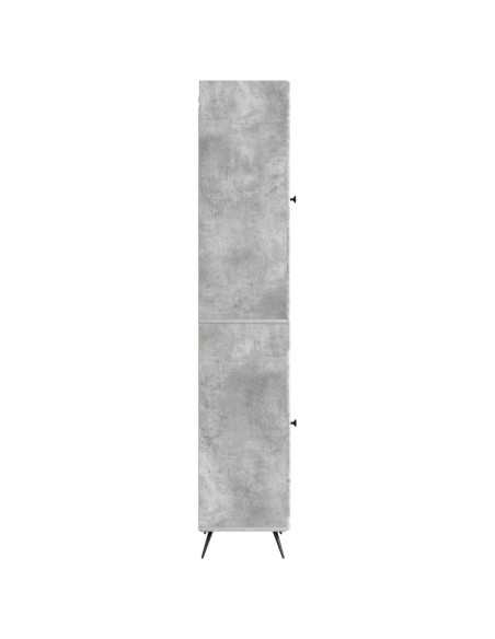 Set di armadi 2 pcs Grigio Cemento Legno ingegnerizzato