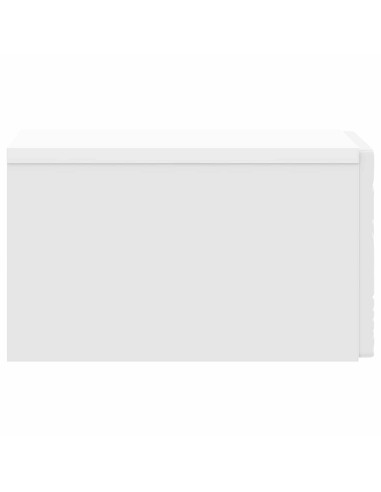 Tavolino da Parete Laterale 2 pcs Bianco Lucido
