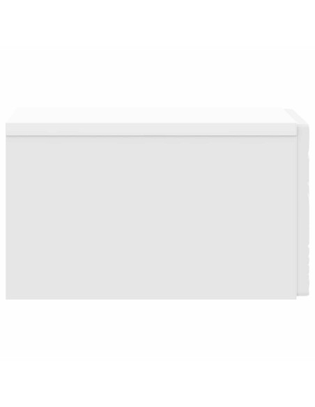 Tavolino da Parete Laterale 2 pcs Bianco Lucido