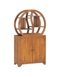 Armadietto con Mensola Yin Yang 70x30x130 cm in Legno di Teak 2