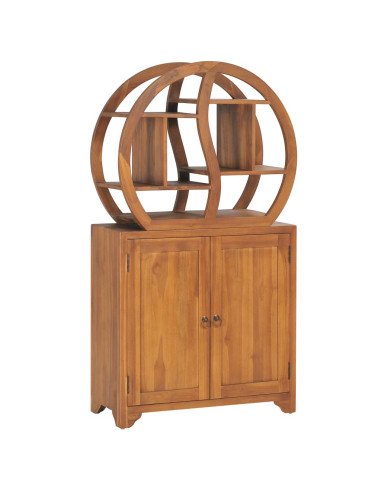 Armadietto con Mensola Yin Yang 70x30x130 cm in Legno di Teak