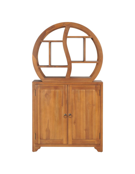 Armadietto con Mensola Yin Yang 70x30x130 cm in Legno di Teak