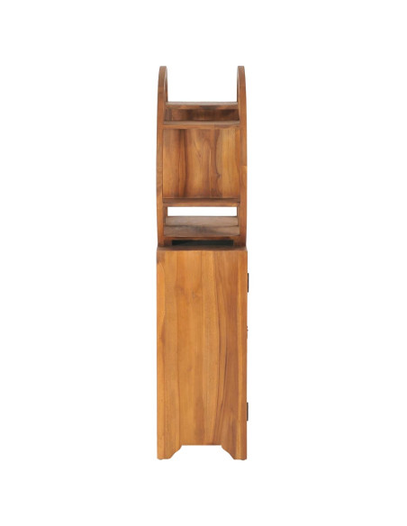 Armadietto con Mensola Yin Yang 70x30x130 cm in Legno di Teak