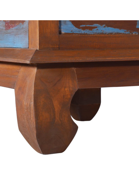 Mobile Porta TV 110x35x40 cm in Legno di Recupero di Teak