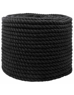 Corda Nero 1,2 x 1,2 x 25000 cm Cotone