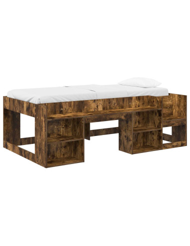 Telaio del letto con storage Rovere Fumo 80 x 200 cm