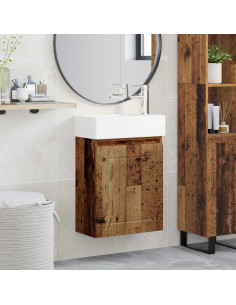 Mobile bagno con rubinetto Legno antico 45,5 x 25,5 x 84 cm