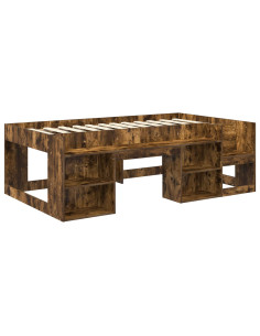 Telaio del letto con storage Rovere Fumo 80 x 200 cm 2
