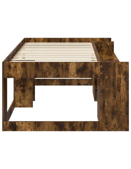 Telaio del letto con storage Rovere Fumo 80 x 200 cm