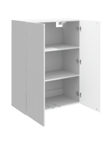 Mobiletto a muro Bianco Lucido 66 x 34,5 x 90 cm