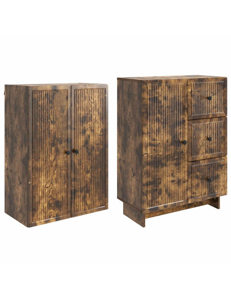 Set di armadi 2 pcs 66 x 34,5 x 90 cm Legno ingegnerizzato
