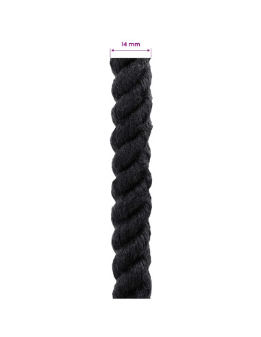 Corda Nero 1,4 x 1,4 x 2500 cm Cotone
