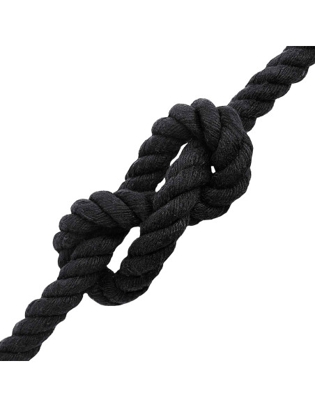 Corda Nero 1,6 x 1,6 x 5000 cm Cotone