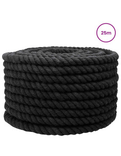 Corda Nero 2 x 2 x 2500 cm Cotone 2