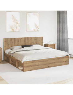 Testiera Letto Rovere Artigianale Legno ingegnerizzato