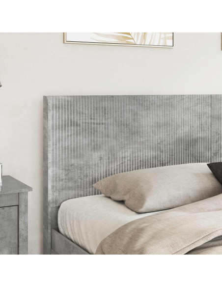 Testiera Letto Grigio Cemento Legno ingegnerizzato