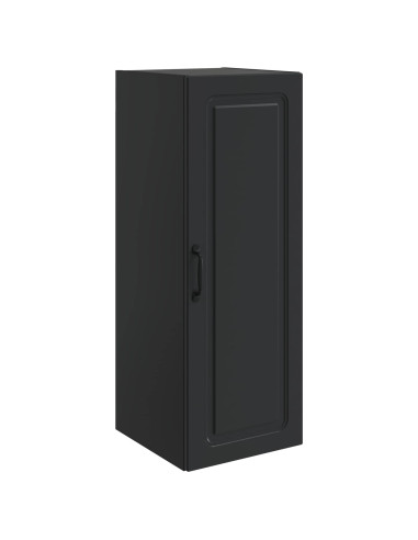 Mobiletto a muro Nero 33 x 34,5 x 90 cm Legno ingegnerizzato