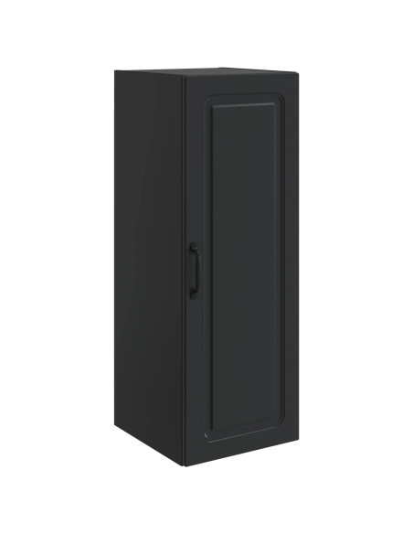 Mobiletto a muro Nero 33 x 34,5 x 90 cm Legno ingegnerizzato