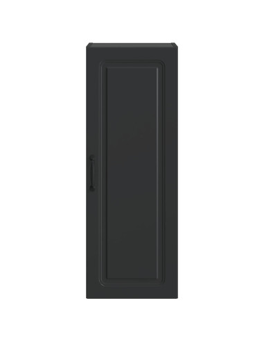 Mobiletto a muro Nero 33 x 34,5 x 90 cm Legno ingegnerizzato