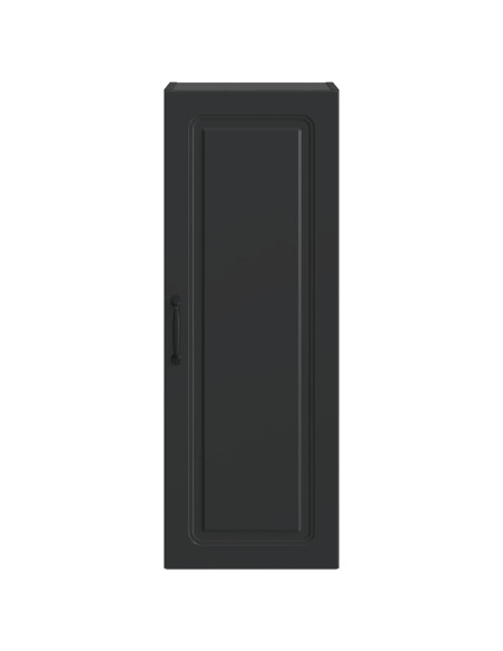 Mobiletto a muro Nero 33 x 34,5 x 90 cm Legno ingegnerizzato