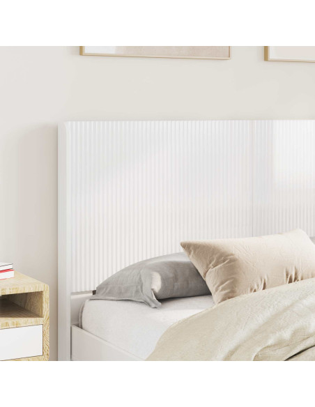 Testiera Letto Bianco Lucido Legno ingegnerizzato