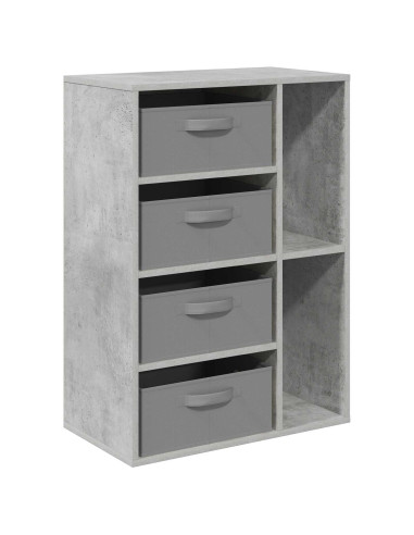 Credenza con cassetto Grigio cemento 60 x 33,5 x 84 cm