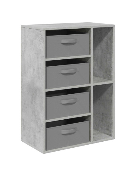 Credenza con cassetto Grigio cemento 60 x 33,5 x 84 cm