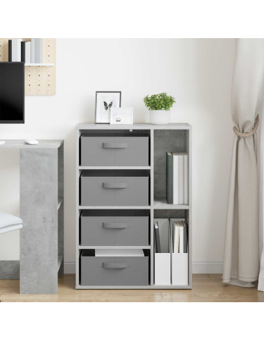 Credenza con cassetto Grigio cemento 60 x 33,5 x 84 cm