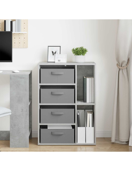 Credenza con cassetto Grigio cemento 60 x 33,5 x 84 cm