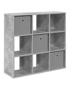 Credenza con cassetto Grigio cemento 88,5 x 29 x 84,5 cm 2