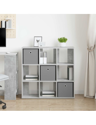 Credenza con cassetto Grigio cemento 88,5 x 29 x 84,5 cm
