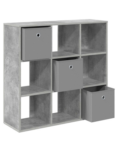 Credenza con cassetto Grigio cemento 88,5 x 29 x 84,5 cm