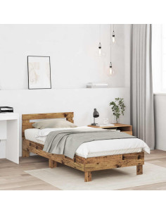 Struttura letto con testata Legno antico 80 x 200 cm