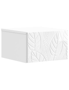 Mobiletto da notte a muro 2 pcs Bianco Lucido 49 x 34,5 x 20 cm 2