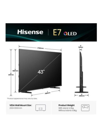 43 E79Q QLED 4K UHD SMART VIDAA U9
