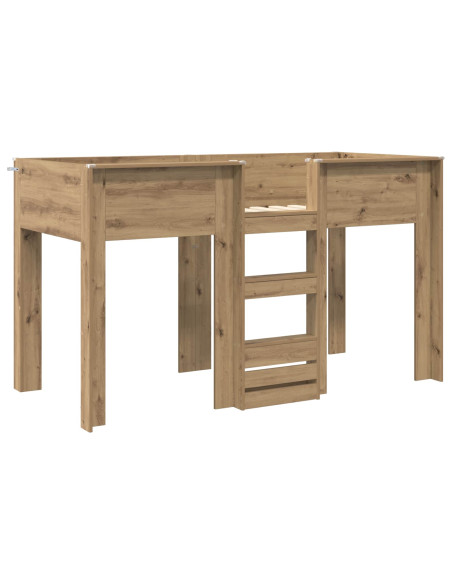 Letto a Castello per Bambini Rovere artigianale 75 x 190 cm