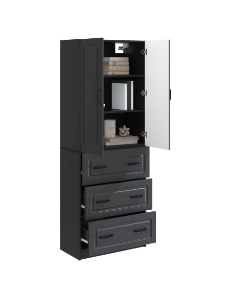 Set di armadi 2 pcs Nero 66 x 34,5 x 87 cm Legno ingegnerizzato