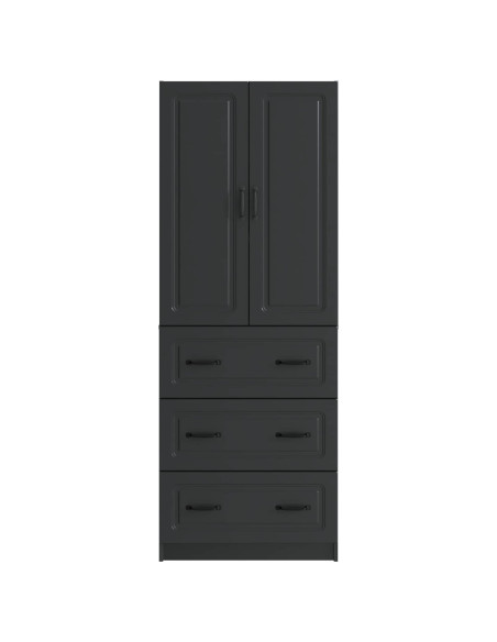 Set di armadi 2 pcs Nero 66 x 34,5 x 87 cm Legno ingegnerizzato