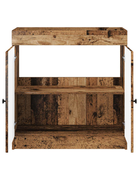Mobiletto da bagno sotto il lavello Legno antico