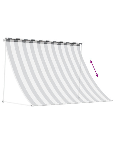 Tenda da Sole Antracite e Bianco 100 x 150 cm